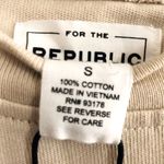 FOR THE REPUBLIC NWT Sweatshirt Beige French Terry Ruffled Sleeve Size S $58 Photo 6