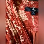 Lulus Womens  long sleeve orange white floral dress Photo 1