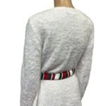 Born Famous Snowman Mid Thigh Soft Eyelash Belted Sweater Holiday Dress Womens L White Size L Photo 7