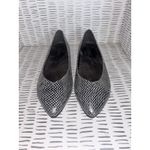 Vionic  Gem Caballo Gunmetal‎ Snake Pointed Toe Leather Ballet Flat Shoes 7 Wide Photo 4