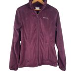 Columbia ‎ Womens Benton Springs Full Zip Fleece Jacket Burgundy  Size S Small Photo 0