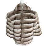 Smith Fine Furs Womens Natural Chinchilla Fur Bolero Jacket Size M Formal Event Gray Size M Photo 4
