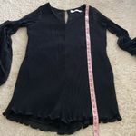 ASTR  The Label Roseanne Romper Jumpsuit Black Lined Sheer Long Sleeve Size S Photo 11