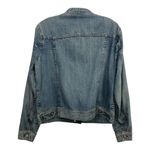 Liz Claiborne Women's Denim Jean Jacket Blue Sz L Button
Front Mandarin Collar Photo 1