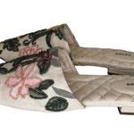 Birdies  Songbird Linen Cream Embroidered And Beaded Floral Mules Size 8.5 Photo 2