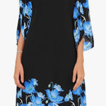 Grace Karin Black and Blue Floral Sheath Dress Photo 0