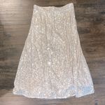 NWOT Black Tape Nude Sequin Midi Skirt Silver Photo 1