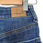 American Eagle  high rise mini dark wash zip sides blue denim skirt size 0 Photo 6