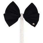 Lele Sadoughi NWT JET CRYSTAL KRISTINA CRYSTAL BOW BARRETTE Photo 1