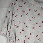 belle du jour  Gray Cherry Print Shirt Photo 2