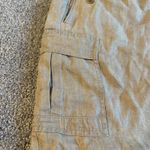 Ralph Lauren Linen Skirt Sz 8 Preppy Wrap Khaki Cargo Pockets Safari Photo 2