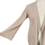 T Tahari  Open Front Cardigan Sweater With Wide Sleeves Beige Size Small Photo 2