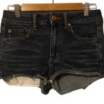 American Eagle  Outfitters Hi Rise Super Stretch Shortie raw hem‎ denim shorts 6 Photo 0