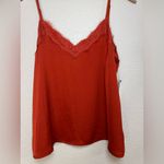 Nordstrom  BP Satin Lace Camisole Small in Rust / Red Persimmon NEW $39 Photo 7
