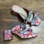 Copper Key  Blooming Floral Print Double Bow Platform Sandals - 8.5 Photo 5