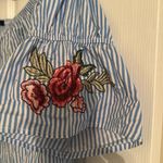 Ambiance 2X off Shoulder striped Top with embroidered flowers. Never worn Blue Photo 3