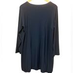 Sun Kim Navy Blue Long Sleeves Zip Detail Bubble Hem London Dress Size XL Photo 4