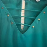 Naked Zebra long sleeve emerald green blouse size large Photo 3