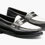 NEW G.H. Bass Whitney Weejuns Loafers Black White Leather 5.5 Photo 0
