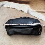 Black Leather Women's Bag with braided handle and slouchy Photo 10