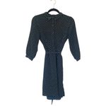 Forever 21 Navy Blue and White Polka Dot Dress with Notched Collar Photo 1