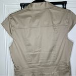 White House | Black Market Whbm ruffle front shirt dress with collar beige size 10 Photo 4