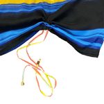 Apostrophe Womens Poncho Blouse Top Shirt Sheer Brightly Striped Pullover Medium Photo 9