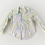 Pilcro and the Letterpress Anthropologie Pilcro Size M Cate Tie‎ Dye Button Long Sleeve Top Blouse Photo 4