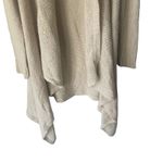Beige Women's Size Large Draped Front Knit Open Front Long Cardigan Sweater Photo 2