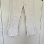 AMO Anthropologie $240 Jane Kick Crop Flare Jeans Sea Salt White 26 Raw Hem Photo 4
