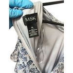 MSK Jumpsuit Women XL Flutter Sleeve Smocked Blue White Wide Leg Wedding Guest Photo 7