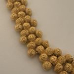 Avon Hazelnut Gold Tone Choker Necklace Textured Cone Shaped Clusters Bee Hives Photo 1