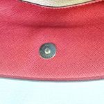 Elim & Paul Red Clutch Purse Bag - 7.75 x 6.5" - Wrist Strap, Gold Label Photo 4
