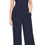 Gal Meets Glam  0P Nicole Navy Blue Sweetheart Jumpsuit Photo 1