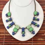 J.Crew  Blue and Green Statement Necklace 20” Photo 1