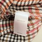 J.Jill  Medium Plaid Ruffle Long Sleeve MOP Mother of Pearl Button-up Top Blouse Photo 5