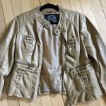 Blanc Noir Vegan Leather Jacket Size Medium Tan Photo 0