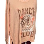 OFFLINE BY AERIE Peach Dance Club Graphic Waffle Knit Long Sleeve Tee NWT Small Pink Photo 3