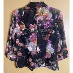 Alex Evenings  Floral Print, Sheer 3/4 Length Sleeves, Formal Blazer Size Small Photo 3