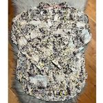 Anthropologie by Pilcro Snake Print Button Up Shirt Blouse Size Small Brown Photo 1