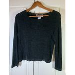 VTG La Belle Just‎ Kidding Glitter Y2K Whimsigoth Top Black Womens Medium Event Size 8 Photo 1