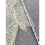 EXPRESS Women's Lace Blouse Short Sleeve Round Neck Off White Size Small Photo 4