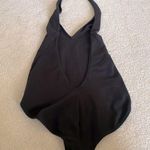 American Apparel Classic Black Halter Low Cut Bodysuit Photo 5