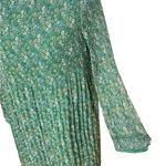 Max Studio  Women’s Sheath MIDI Dress~SMALL~3/4 Sleeve GREEN Floral Poly LINED Photo 4