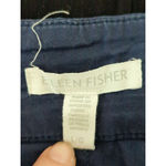 Eileen Fisher Eileen Fisher Navy Blue Organic Cotton Tencel Blend Capris Pants Women's Large Photo 11