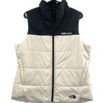 The North Face  Black and Cream Puffer Vest Photo 0