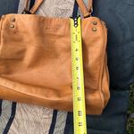 American Leather Co 3 Section Satchel Bag Purse in Light Tan Photo 14