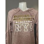 Love New York Hoodie Dress Womens Small Pink Brooklyn Athletics NYC Lace Up Photo 1