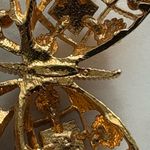 Vtg Avon Butterfly Pin Brooch Gold Tone Rhinestone Victorian Revival Art Nouveau Photo 2