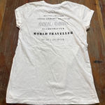 Forever 21 Women's Short Sleeve Tee S White Black City Print/Traveler Photo 7